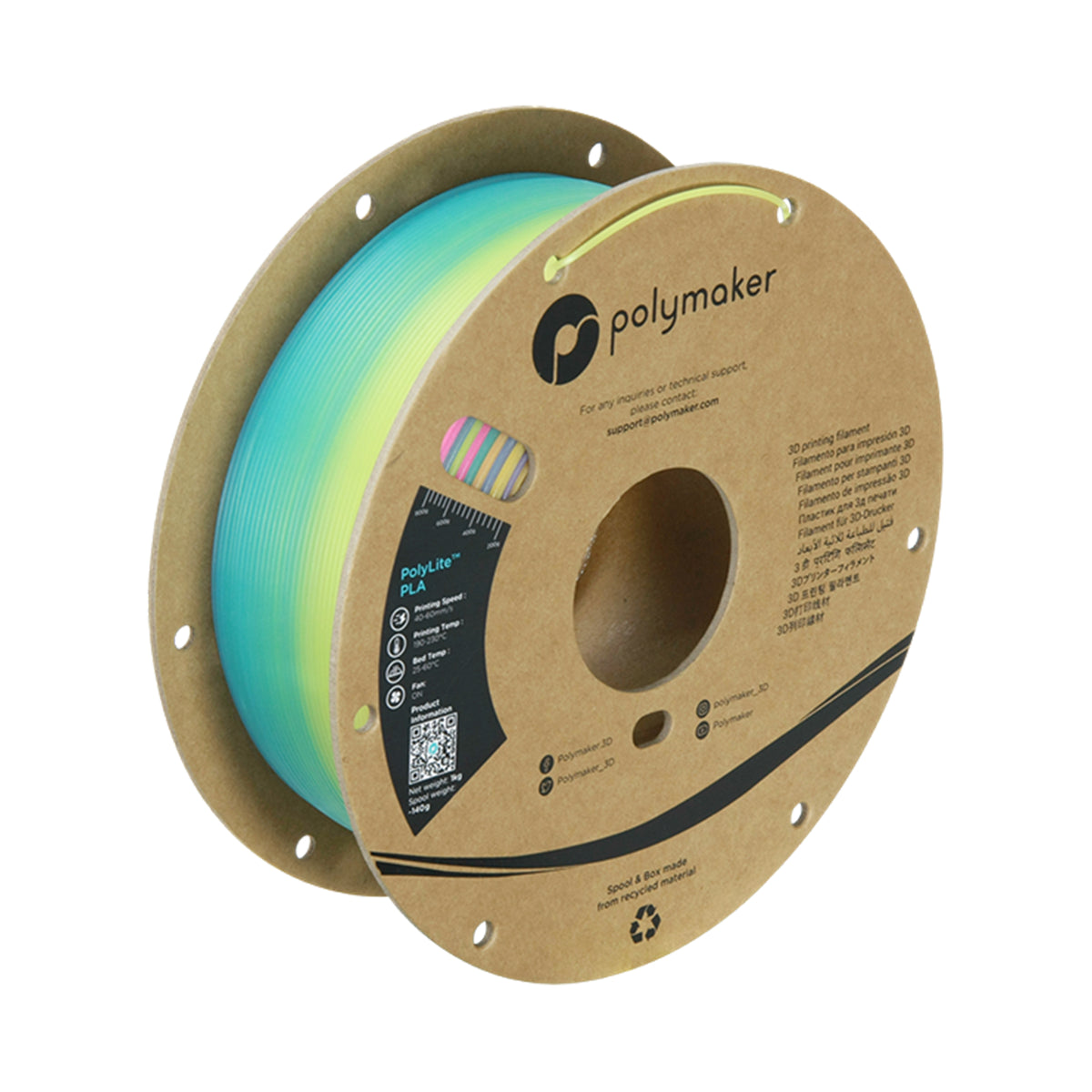 Polymaker Polylite PLA Luminous Rainbow 1.75mm 1kg – Phaser FPV