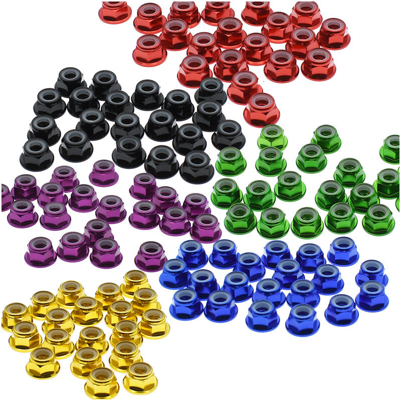 M5 Aluminum Tall CW Lock Nuts (Various Colours)