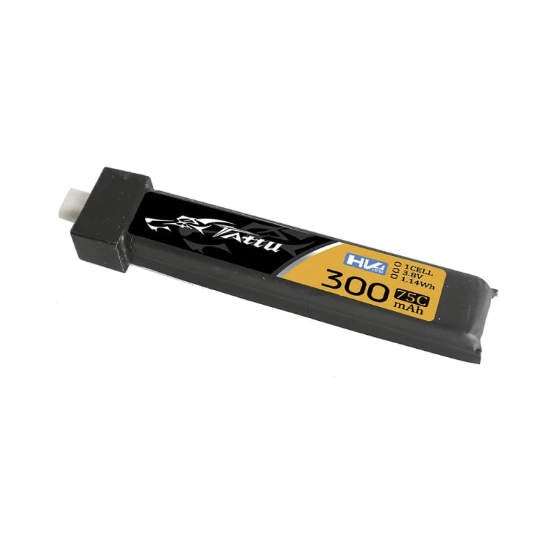 Tattu 300mAh 3.8V High Voltage 75C 1S1P Lipo Battery Pack With BT 2.0 Plug [DG]