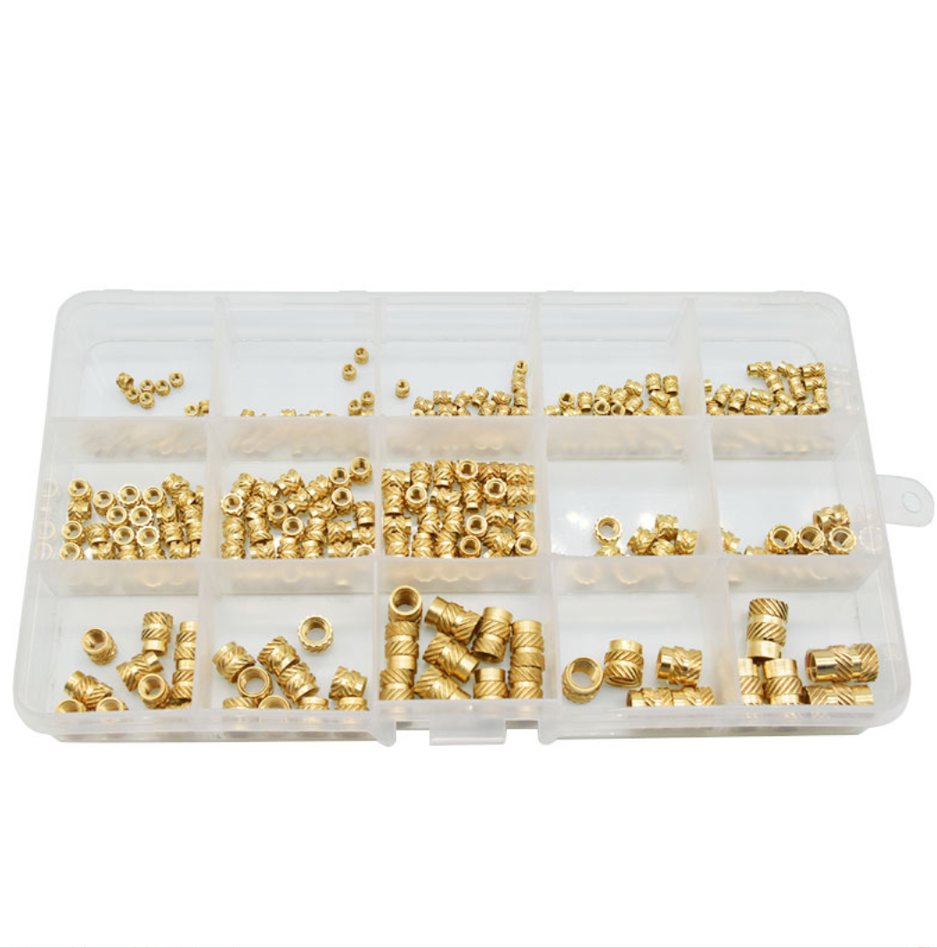 300 Piece M2, M3, M4 Threaded Knurled Brass Heat Set Insert Kit for 3D