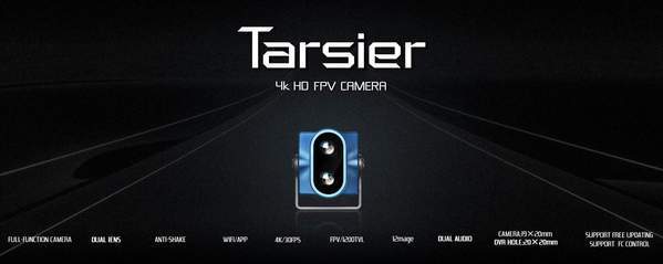 CADDX Tarsier 4K 1200TVL Dual Lens Super WDR WiFi FPV Camera