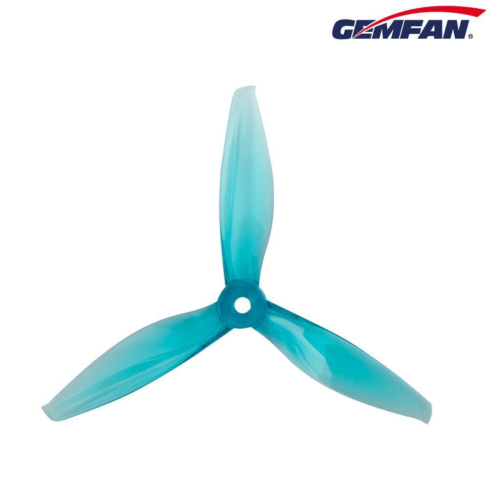 Gemfan Flash Durable Tri Blade 5144 Propellers CW/CCW 1 Pack (4 Pieces) Clear Blue