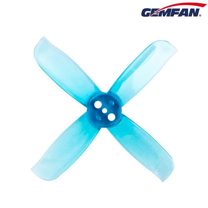 Gemfan Hulkie Durable Four Blade 2036 3 Hole Propellers CW/CCW 1 Pack (8 Pieces) Clear Blue