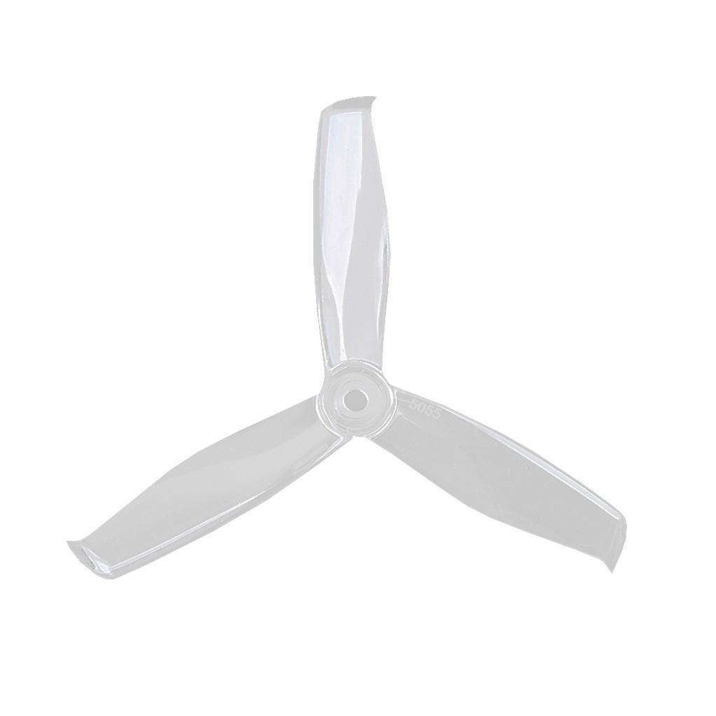 Gemfan Hulkie Durable Tri Blade 5055S Propellers CW/CCW 1 Pack (4 Pieces) Clear