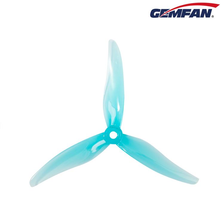 Gemfan Hurricane Durable Tri Blade 51477 Propellers CW/CCW 1 Pack (4 Pieces) Blue