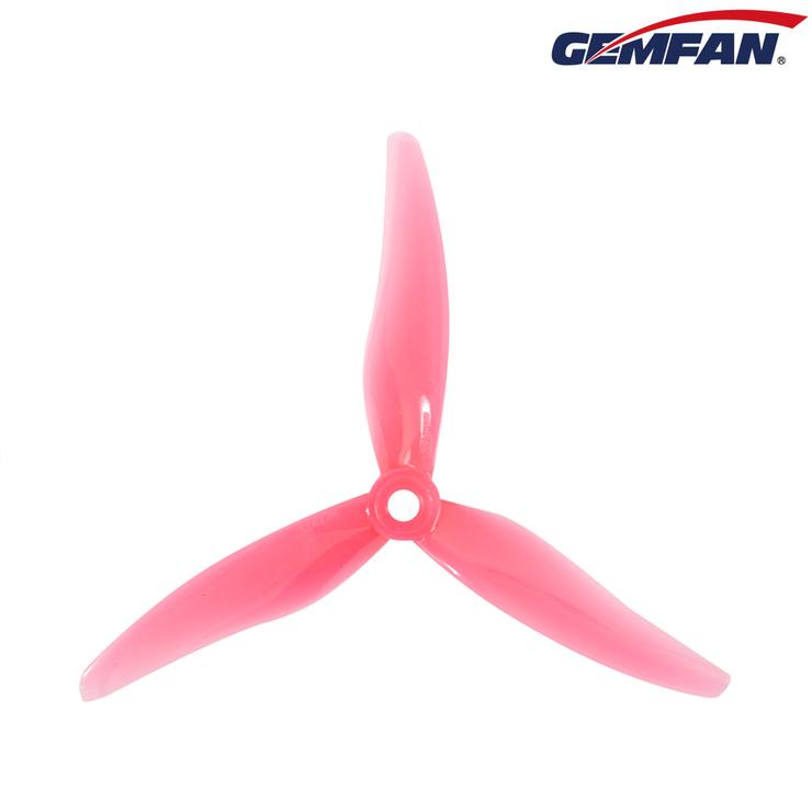 Gemfan Hurricane Durable Tri Blade 51477 Propellers CW/CCW 1 Pack (4 Pieces) Pink