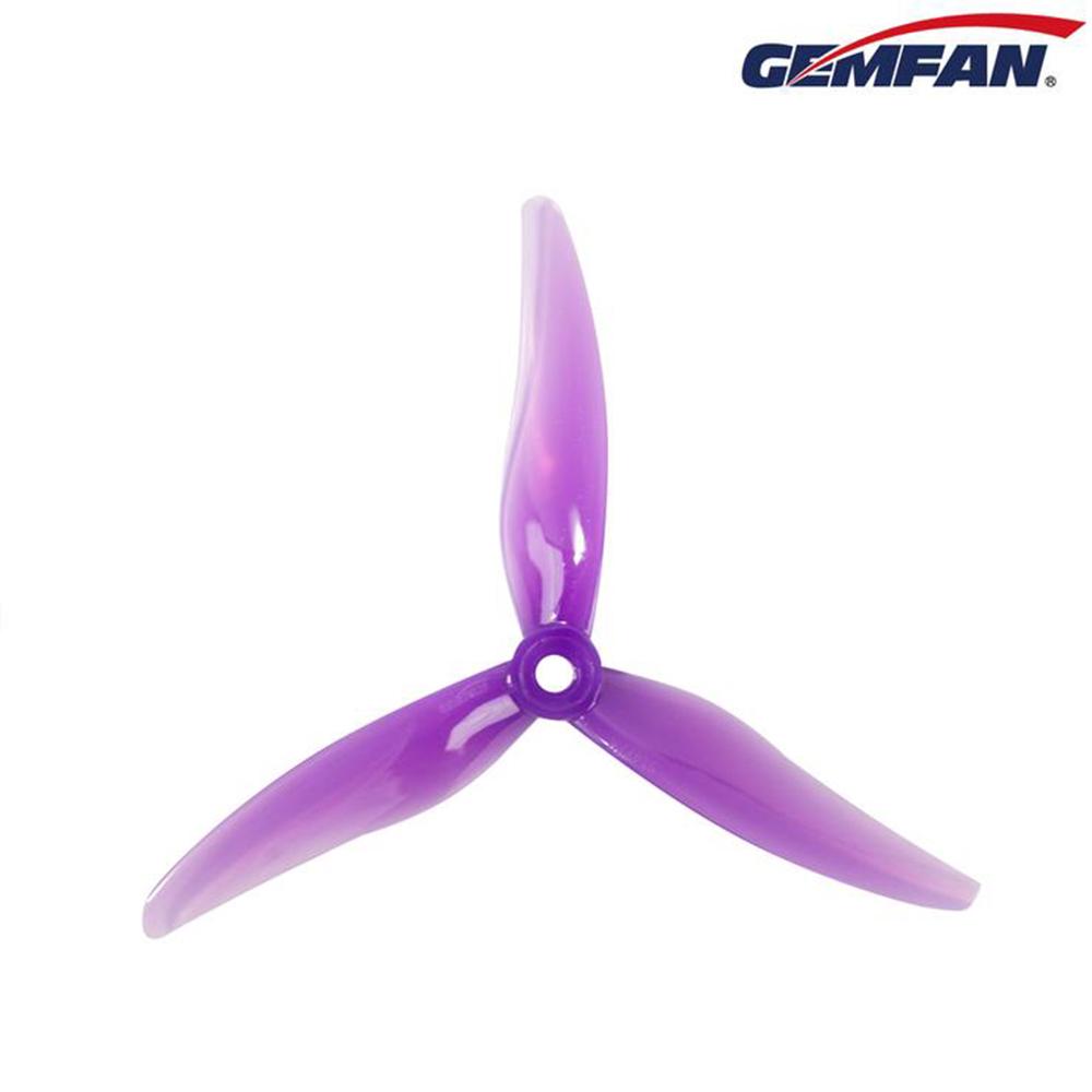 Gemfan Hurricane Durable Tri Blade 51477 Propellers CW/CCW 1 Pack (4 Pieces) Purple