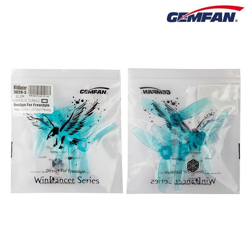 Gemfan WinDancer Durable Tri Blade 3028 Propellers CW/CCW 1 Pack (4 Pieces)