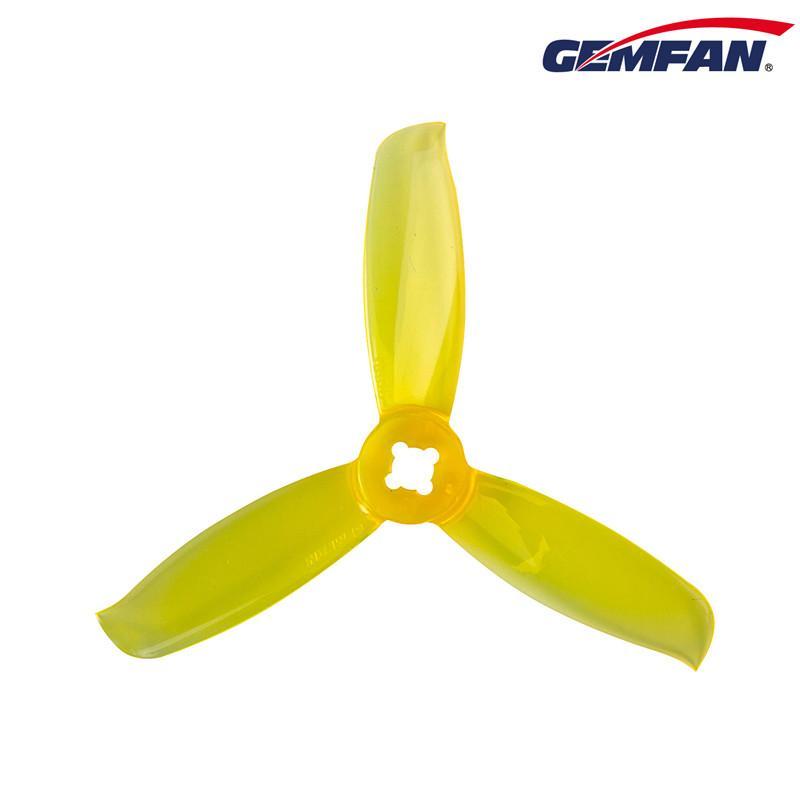 Gemfan WinDancer Durable Tri Blade 3028 Propellers CW/CCW 1 Pack (4 Pieces) Clear Yellow