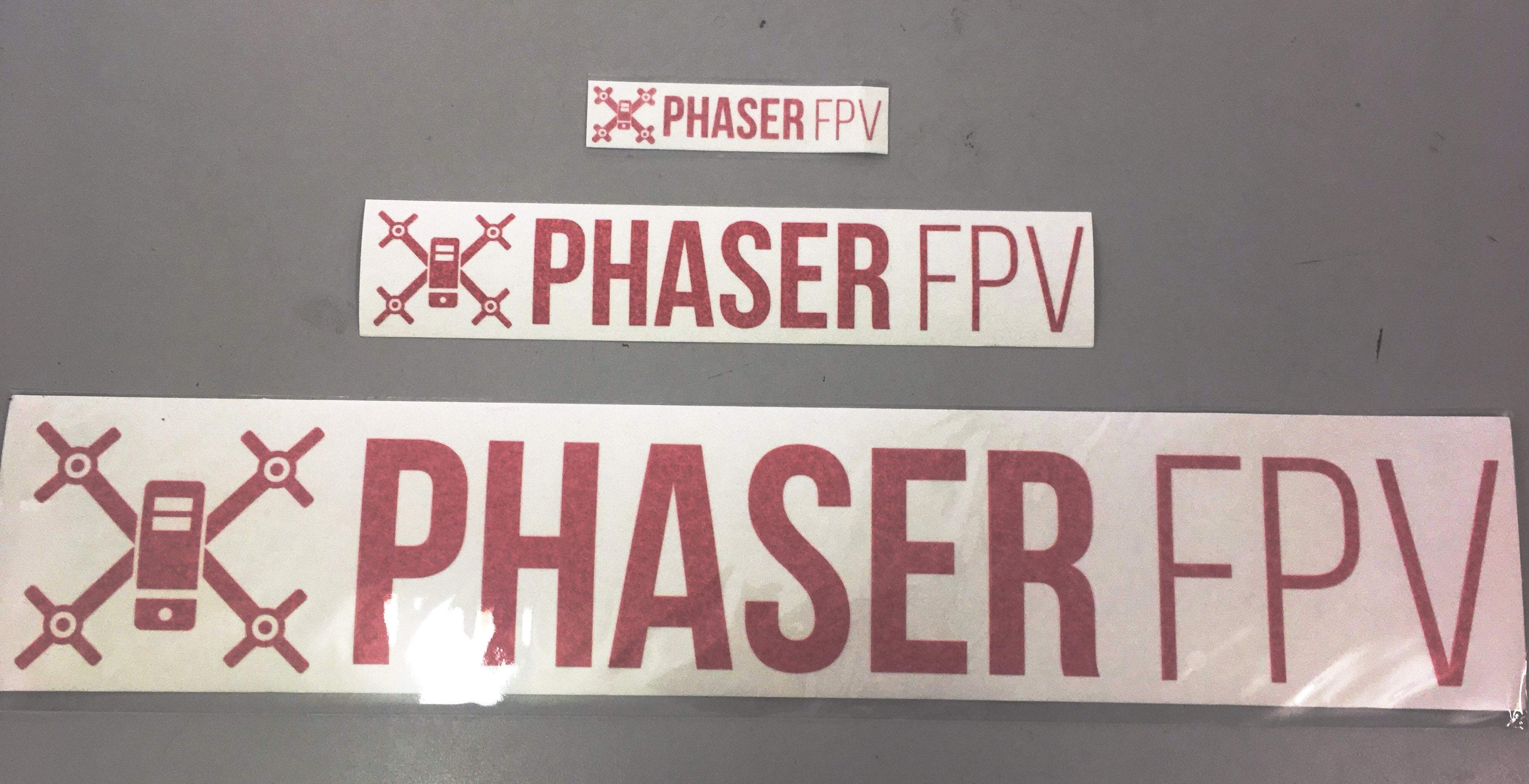 Phaser FPV Transfer Stickers 190mm x 40mm