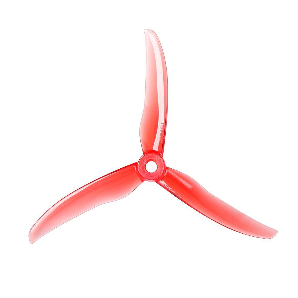 T-Motor T5143s Tri Blade Propellers CW/CCW (4 Pieces) Clear Red